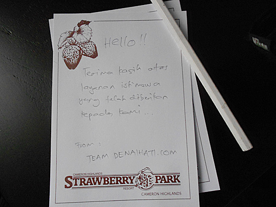 nota terima kasih strawberry park resort