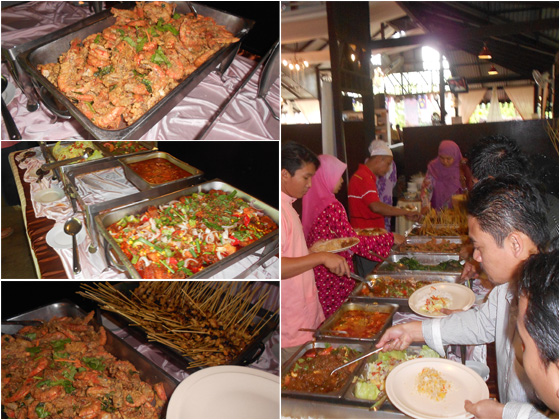 Hidangan Makanan di Majlis Riang Ria Aidilfitri anjuran Kumpulan Al Ansar