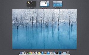Kawalan desktop pada paparan Mac OS X