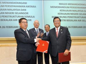 Memorandum Persefahaman (MoU) berhubung penstrukturan semula industri bekalan air Selangor