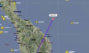lokasi kehilangan pesawat misteri MH370