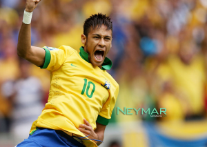 gambar Neymar penjaring goal Brazil
