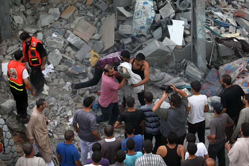 mayat palestine Gaza yang dikeluarkan dari runtuhan