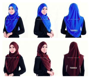 tudung biru world of hijab