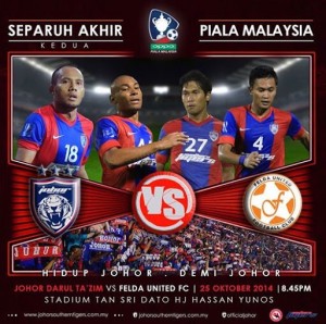 separuh akhir piala malaysia jdt vs felda united
