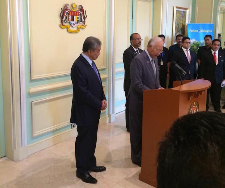 Perdana Menteri DS Najib mengumuman senarai baru kabinet 2015