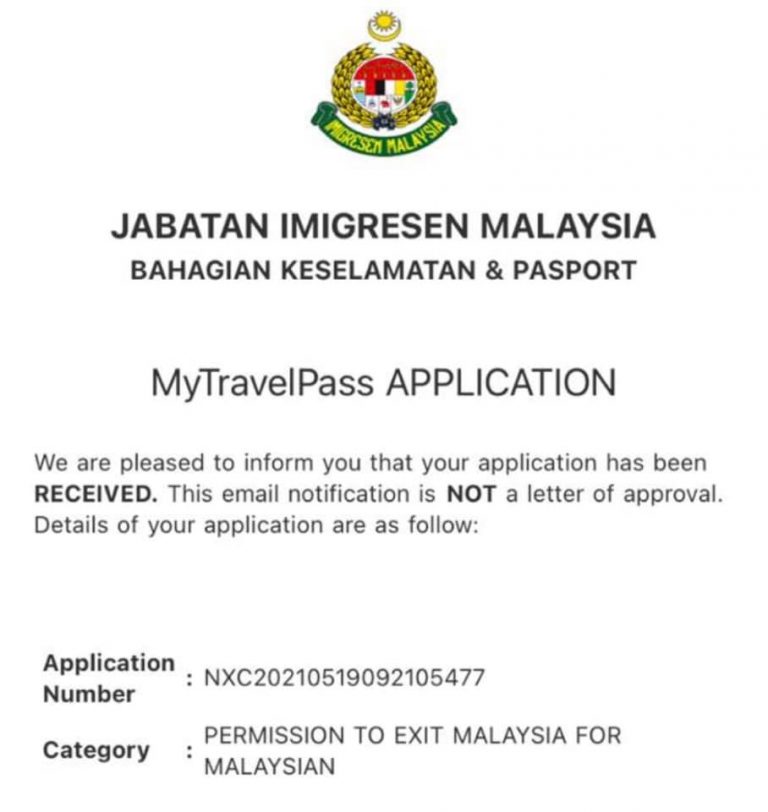 Cara memohon My Travel Pass (MTP) untuk keluar negara bagi Warganegara