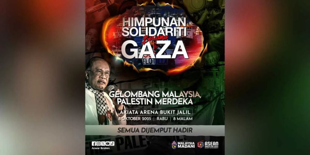 Anwar Seru Rakyat Hadir Himpunan Solidariti Gaza Malam Esok