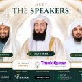 Poster banner featuring three speakers Ibraheem Menk, Mufti Menk, and Adnaan Menk with ‘Meet the Speakers’ title and partner logos at the bottom.