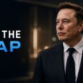 Professional man in a dark suit beside a 'TAKE THE LEAP' slogan with a rocket backdrop.