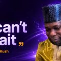 Promotional Think Quran banner with a man in traditional cap and the quote 'I can't wait' (XP Rush).