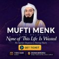 Promotional poster for a live talk in Malaysia titled 'None of This Life Is Wasted' with a 'Get Ticket' button. Date: 1 Nov 2026; Venue: Dewan Merdeka, World Trade Centre Kuala Lumpur; speaker pictured.
